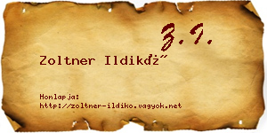 Zoltner Ildikó névjegykártya