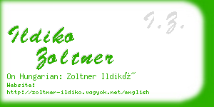 ildiko zoltner business card